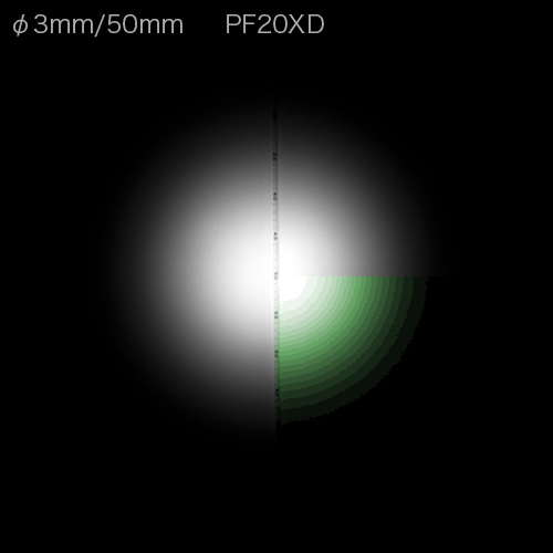 PF20XD 3mm/50mm̏Ǝ˃p^[