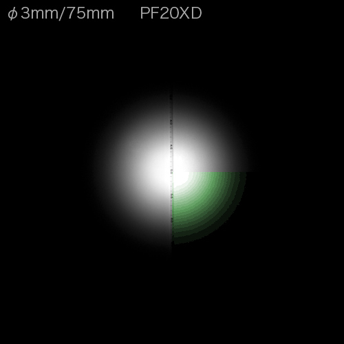 PF20XD 3mm/75mm̏Ǝ˃p^[